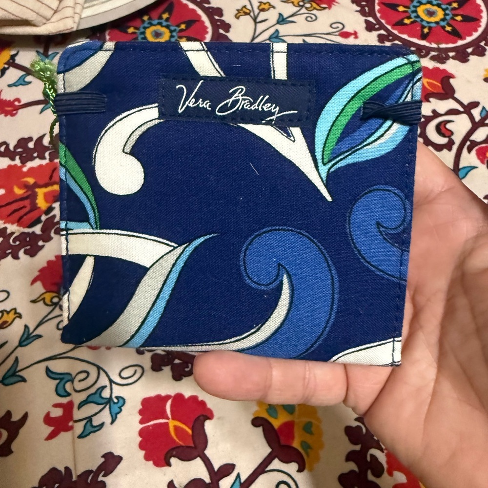 Vera Bradley Navy and Teal Swirl notepad